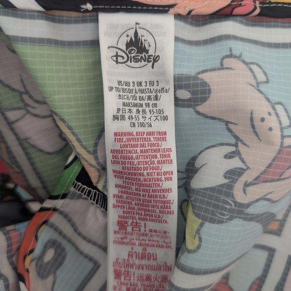 Disney Parks Mickey Mouse and Friends Packable Rain Jacket Youth Size 3 Unisex - Picture 12 of 15